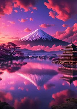 Cherry Blossom Landscape