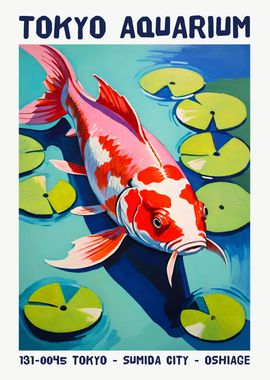 Koi Fish Aquarium Poster