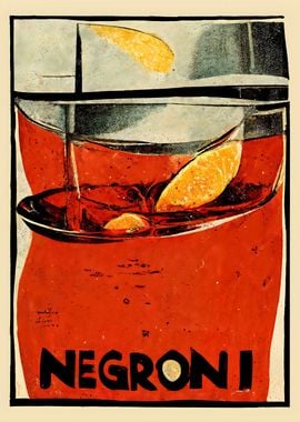 vintage wine Negroni Cockt