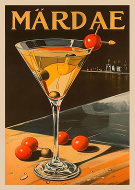 vintage wine Martini Cockt