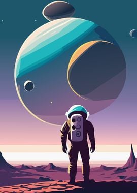 Astronaut on Alien World