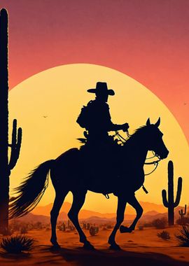 Cowboy in the desert