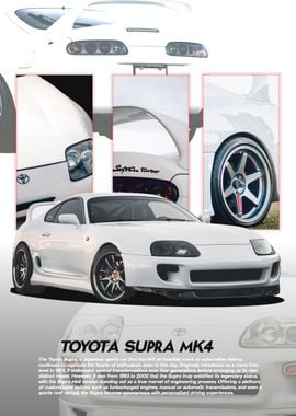 White Supra mk4 Car