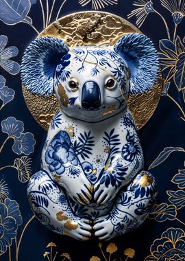 Gold Porcelain Koala