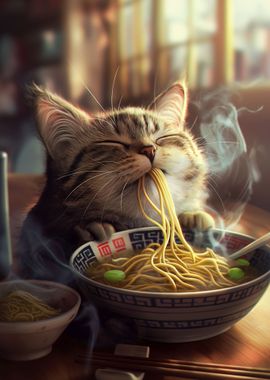 Adorable Cat Ramen Noodles