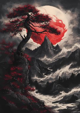 Red Bonsai Tree