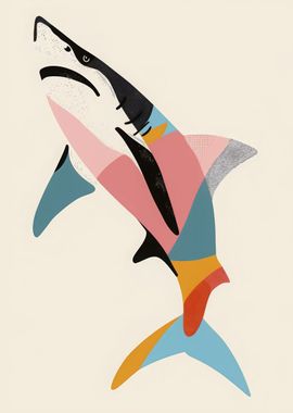 Shark Abstract Flat