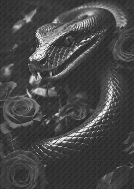 Rose flower snake