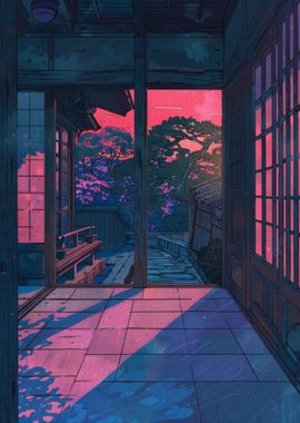 Sunset Japan Painting