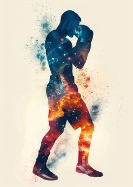 Boxing Galaxy Silhouette