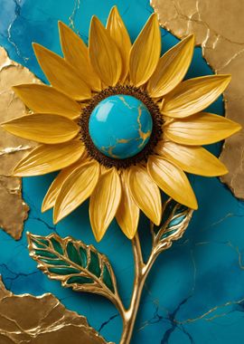 Kintsugi Sunflower