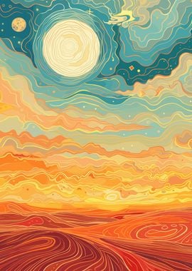 Sahara Sunrise Gustav Art