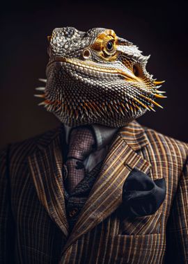 Bearded Dragon in a Suit