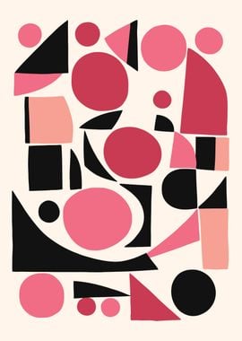 Pink Geometric Art