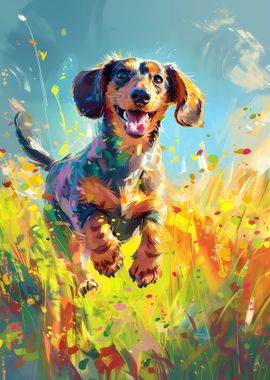 Playful Dachshund Dog