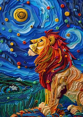 Abstract lion art