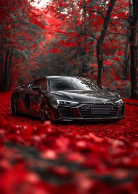 Black Audi R8 Tuned Forest