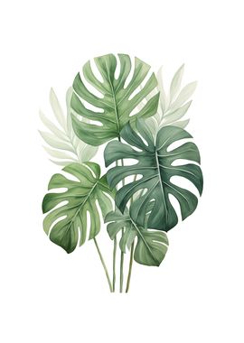 Tropical Leaves Floral Art