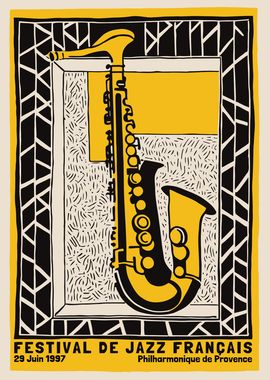 French Jazz Retro Poster