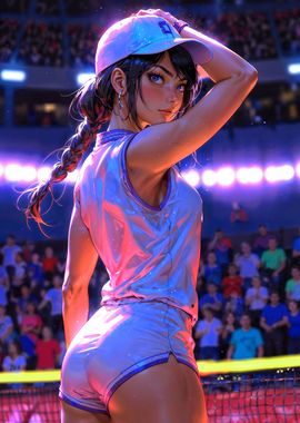 Anime Tennis Woman