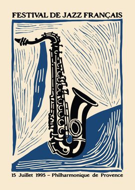 French Jazz Retro Poster