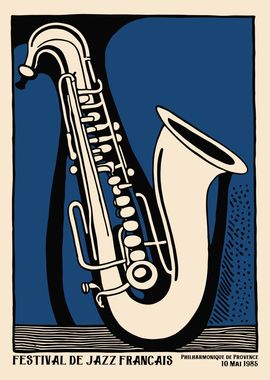 French Jazz Festival Print