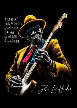 John Lee Hooker caricature