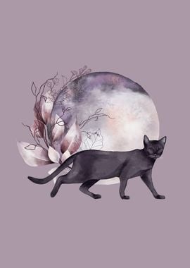 Spooky Moon and Cat