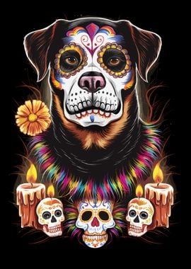 Sugar Skull Rottweiler