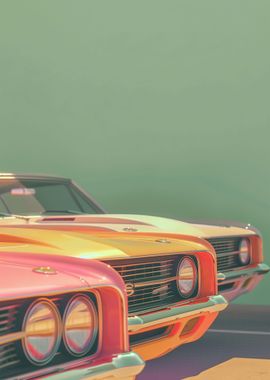 Pastel Vintage Cars