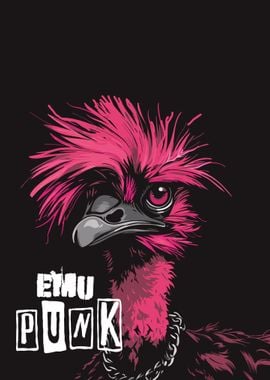 Emu punk funny animal