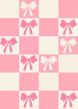 Pink Cute Bow Checker