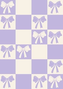 Lilac Ribbon Vintage Check