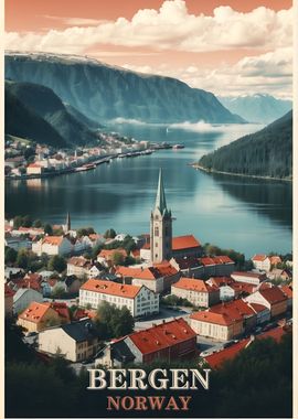 Bergen Vintage Poster