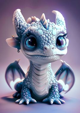 Baby cute dragon girl