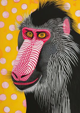 Funky Mandrill Portrait