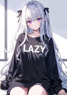 lazy anime girl