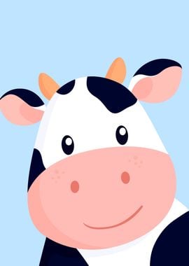 Cheerful Cow Portrait