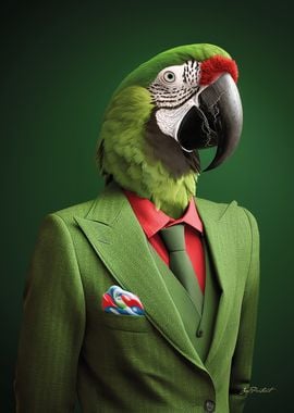 Great Green Macaw Parrot