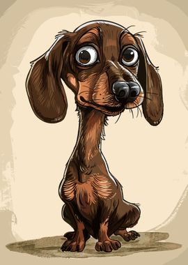 Dachshund Caricature