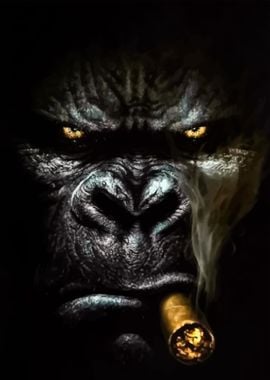 smoking gorilla