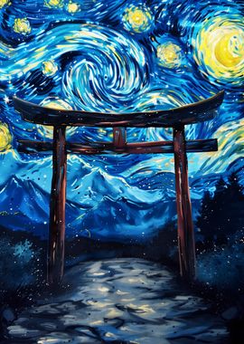 Starry Night Torii Gateway