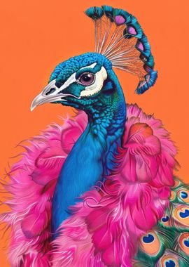 Elegant Peacock Portrait