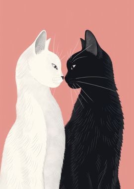 Black and White Cat Lovers