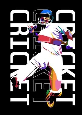 Cricket Pop Art