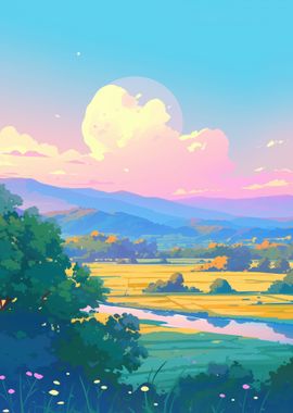 Dreamy Valley Sunrise