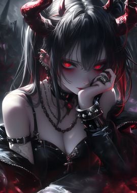 Demon Horns Anime Girl