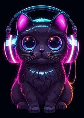 Black Cat Headphones