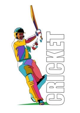 Cricket Pop Art