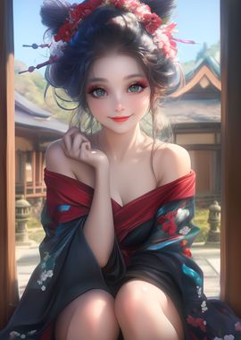 Elegant Japanese Geisha